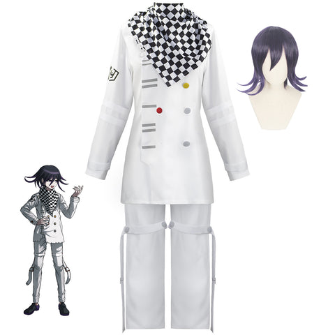 Danganronpa V3: Killing Harmony Kokichi Oma Cosplay Costume Uniform With Wigs Set