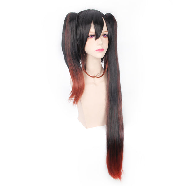 Anime Date A Live Kurumi Tokisaki Spirit Form Outfit Cosplay Wigs Two Tails Wigs Accessories