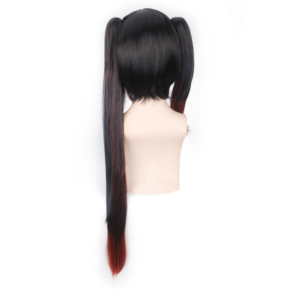 Anime Date A Live Kurumi Tokisaki Spirit Form Outfit Cosplay Wigs Two Tails Wigs Accessories