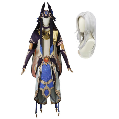 Genshin Impact Cosplay General Mahamatra Cyno Cosplay Costume With Wigs and Hat Set Halloween Costume