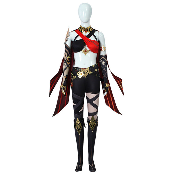 Genshin Impact Costume Dehya Cosplay Costume With Wigs Set Halloween Costume