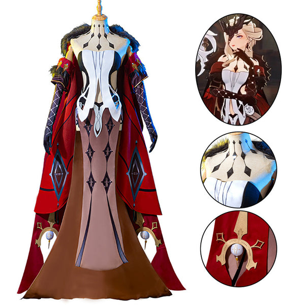 Genshin Impact Eleven Fatui Harbingers The Lady La Signora Costume Full Set