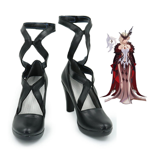 Genshin Impact Eleven Fatui Harbingers The Lady La Signora Costume Shoes