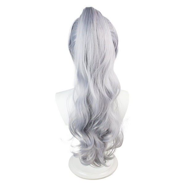 Genshin Impact Kamisato Ayaka Cosplay Wigs Unisex Long Silver Wigs