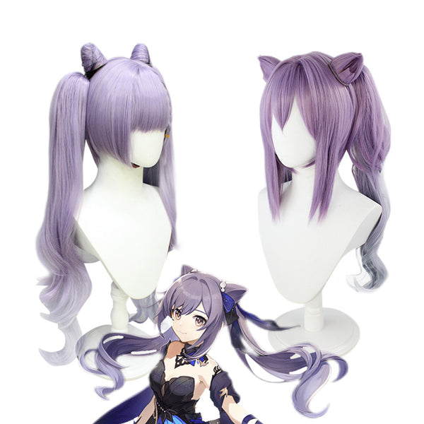 Genshin Impact Keqing Cosplay Wigs Purple Long Wigs