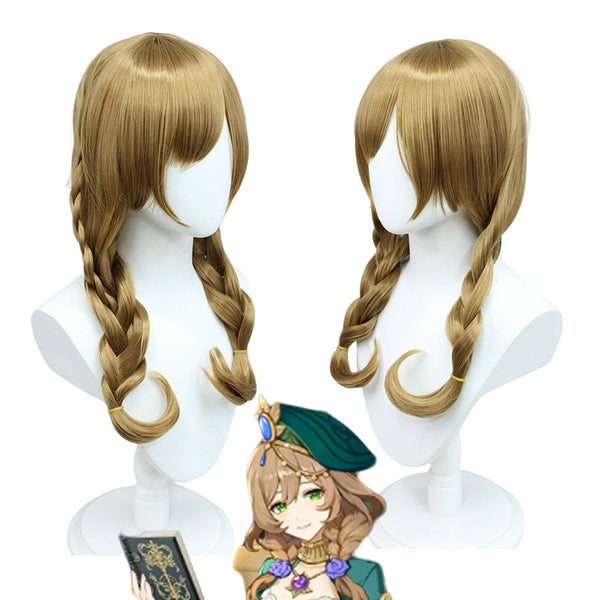 Genshin Impact Lisa Minci Skin Costume Wigs A Sobriquet Under Shade Lisa Sumeru Wigs