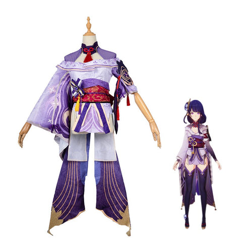 Genshin Impact Raiden Shogun Ei Cosplay Costume Deluxe Version Halloween Carnival Costume