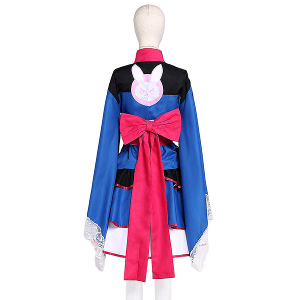 Overwatch D.Va Hana Song Cosplay Costume Kimono Dress Lolita Dress Halloween Carnival Costume