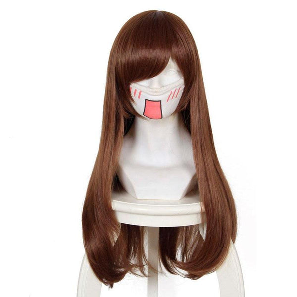 Overwatch D.Va Hana Song Cosplay Wigs Long Brown Wigs